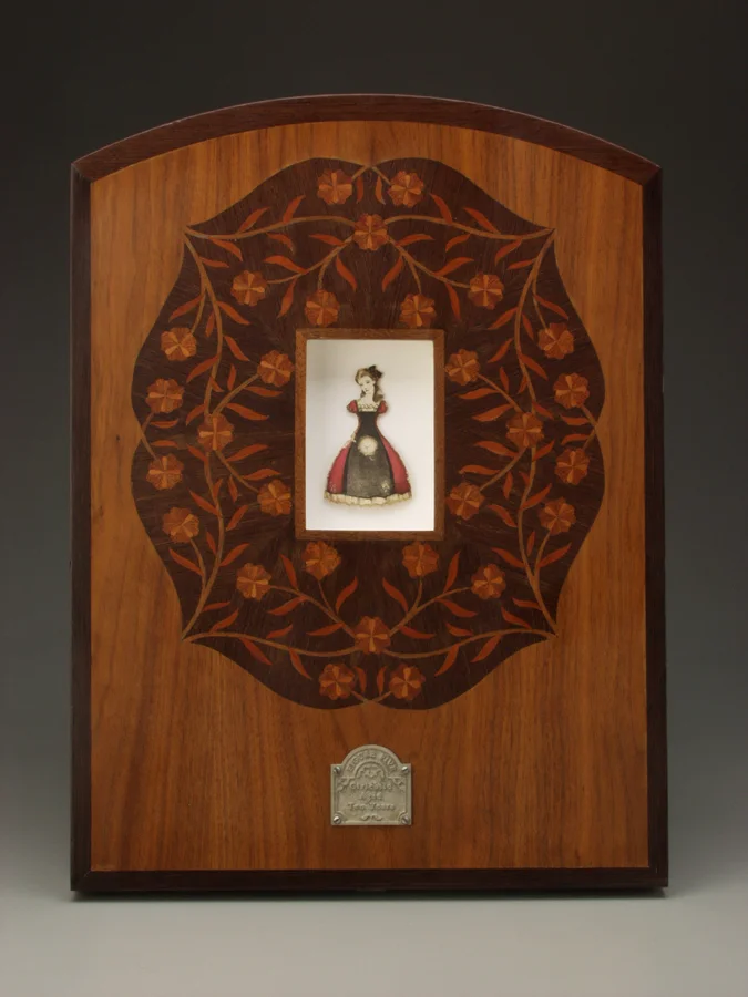 Figure Five - Girlchild Aged Ten Years $4,500 lithograph print, acrylic, linen, wood, magnesium 20.5 x 15 x 2