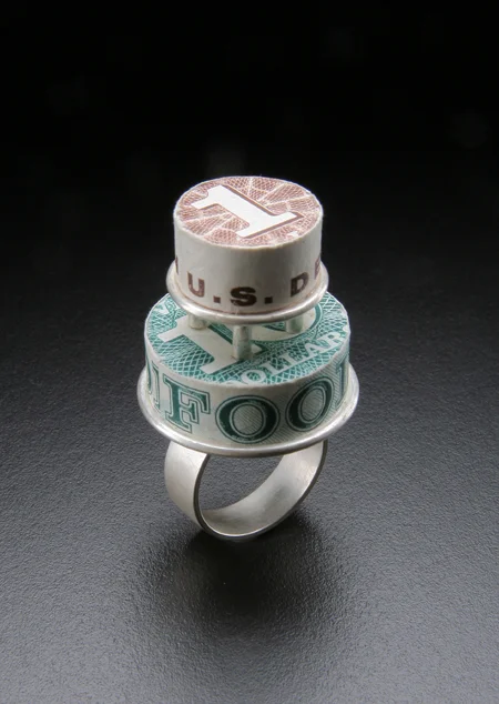 Let Them Eat Cake SOLD sterling silver, food stamps