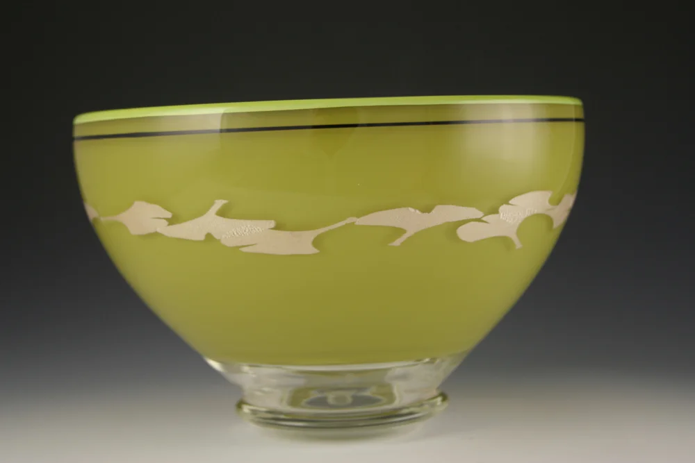 Ginkgo Bowl $220 glass 9 x 9 x 6