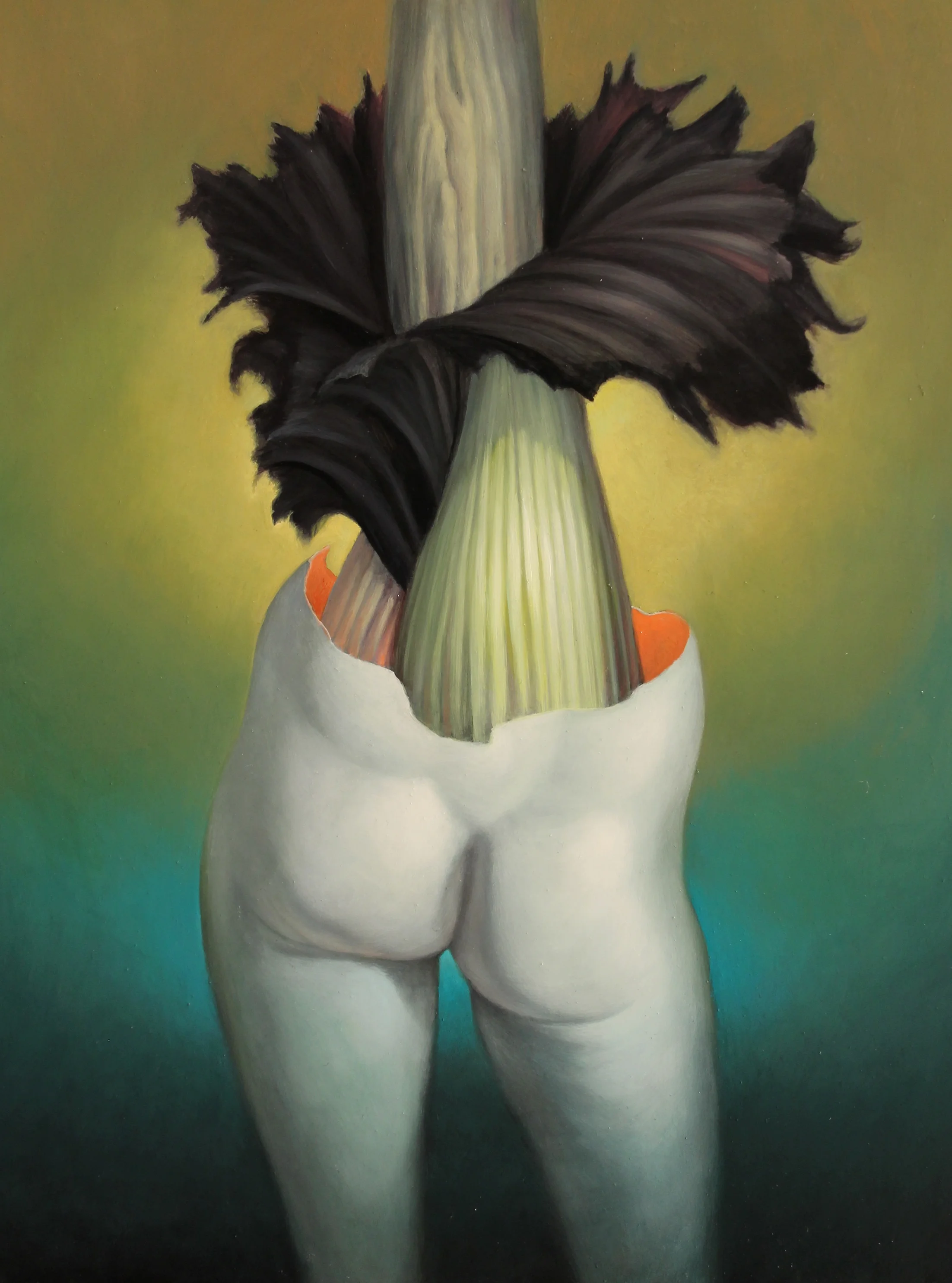 Burgeoning SOLD oil on panel 15.5 x 13.5