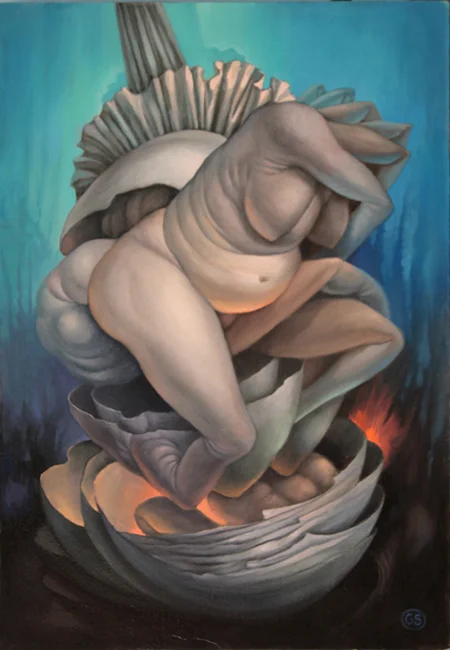 Coalescence SOLD oil on panel 15.5 x 12