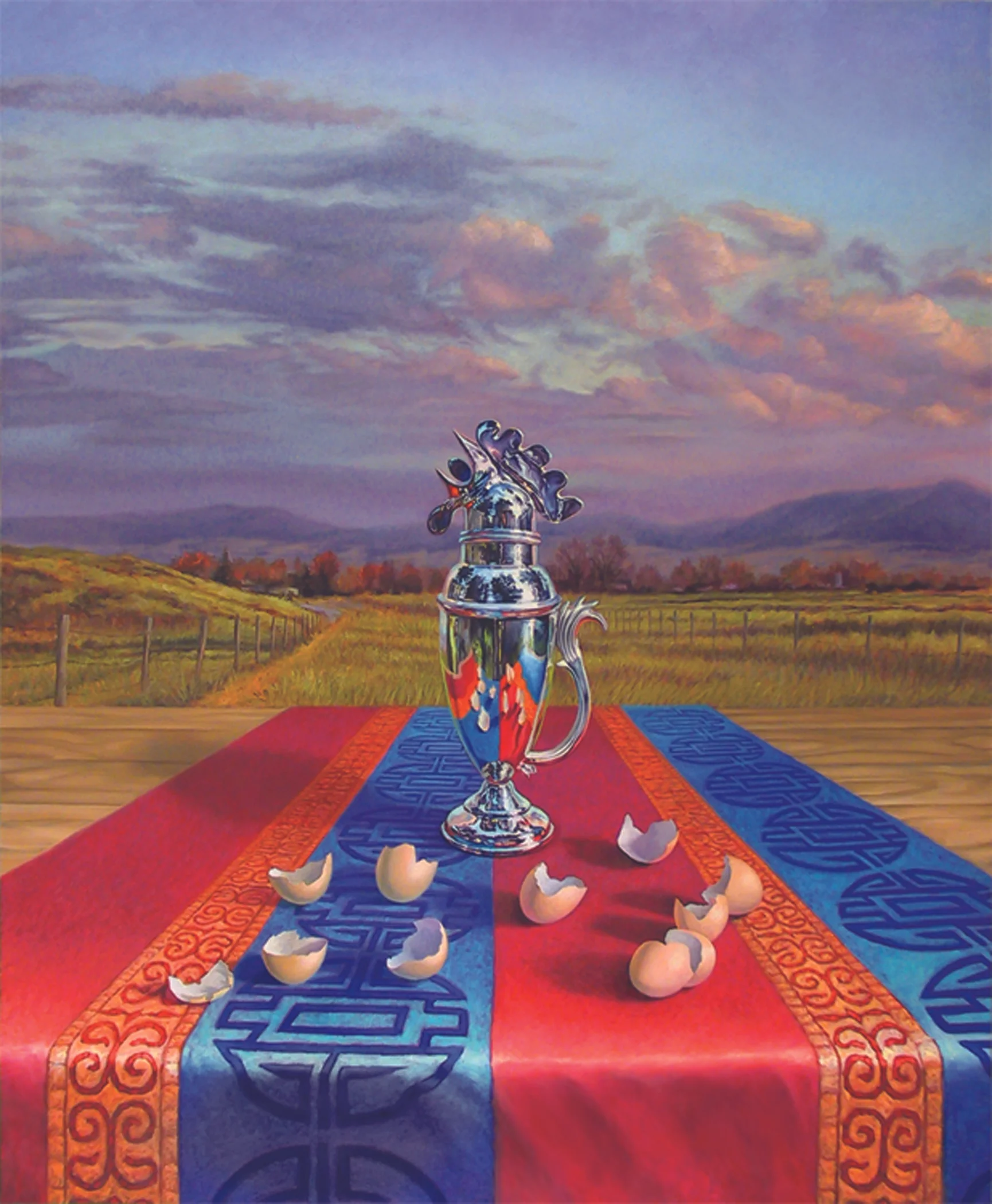 Rooster Shaker #3 SOLD oil on canvas 48 x 41
