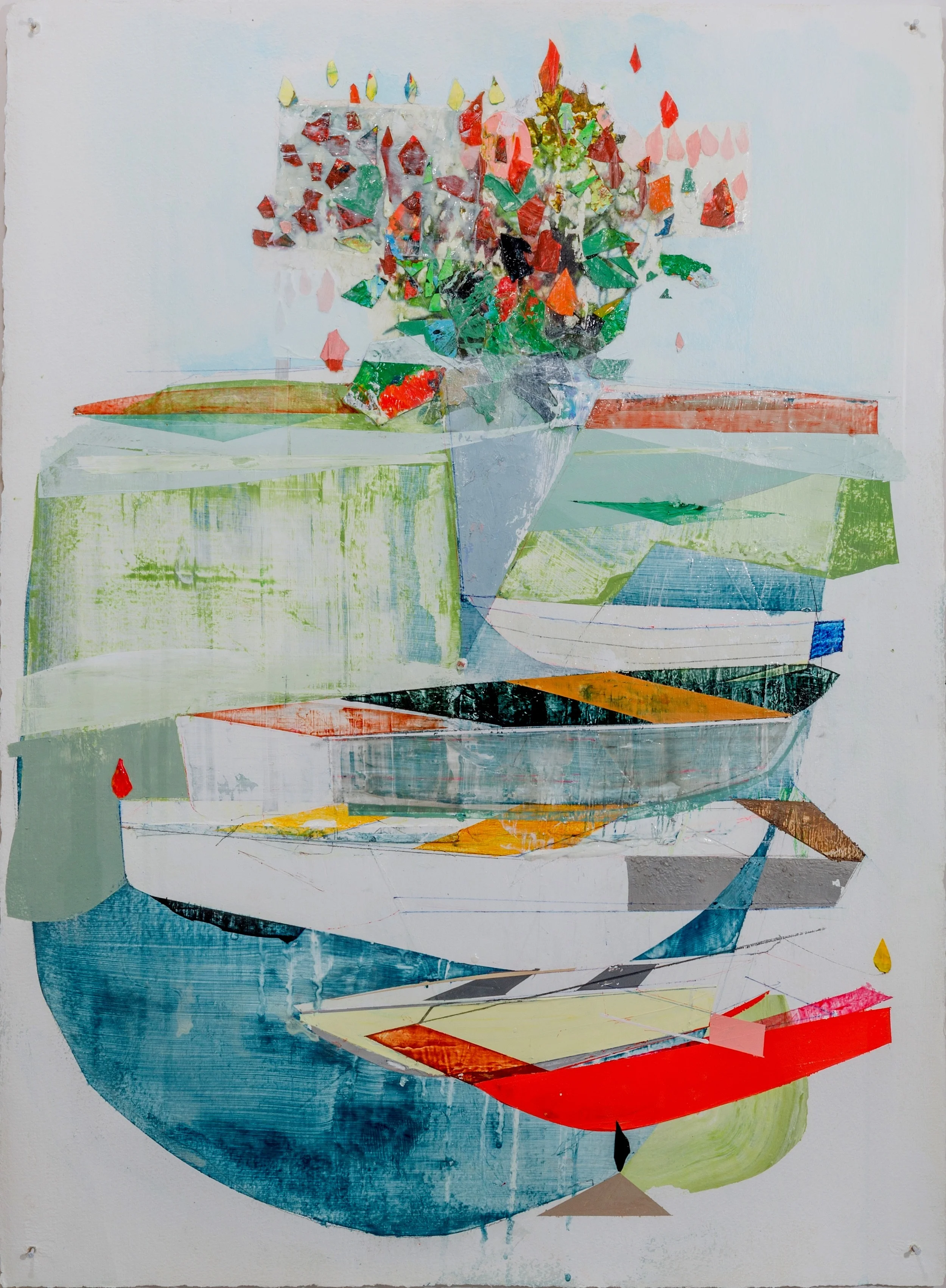 Boat Full of Regrets (reprise) acrylic on paper 36 x 24