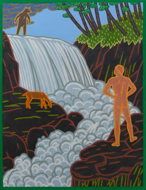 Black Bear Falls, oil on canvas, 44 x 34