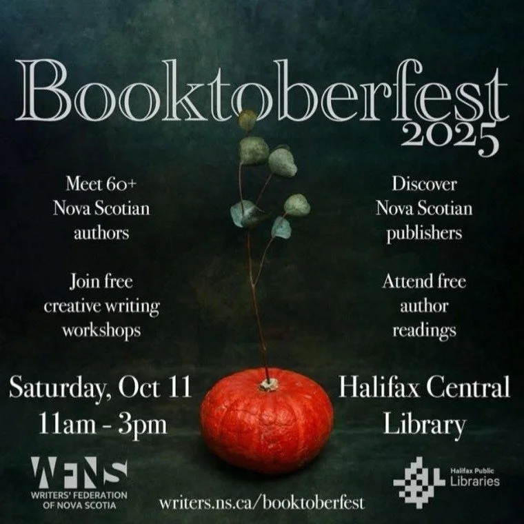 October is Small Business Month, and it's also the ideal time to start building your hiberation reading stack. Luckily, on Saturday there are two events where you can support both of those things! If you're in Halifax, check out Booktoberfest (I'll b