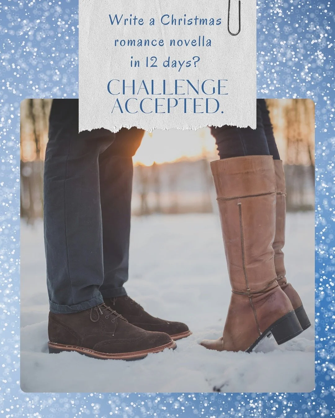 Okay, so&hellip; I&rsquo;m trying something a little different to break out of my writing perfectionist tendencies (and repeating the mantra &ldquo;Done is better than perfect&rdquo; until I believe it lol).

I&rsquo;ve had an outline for a Christmas