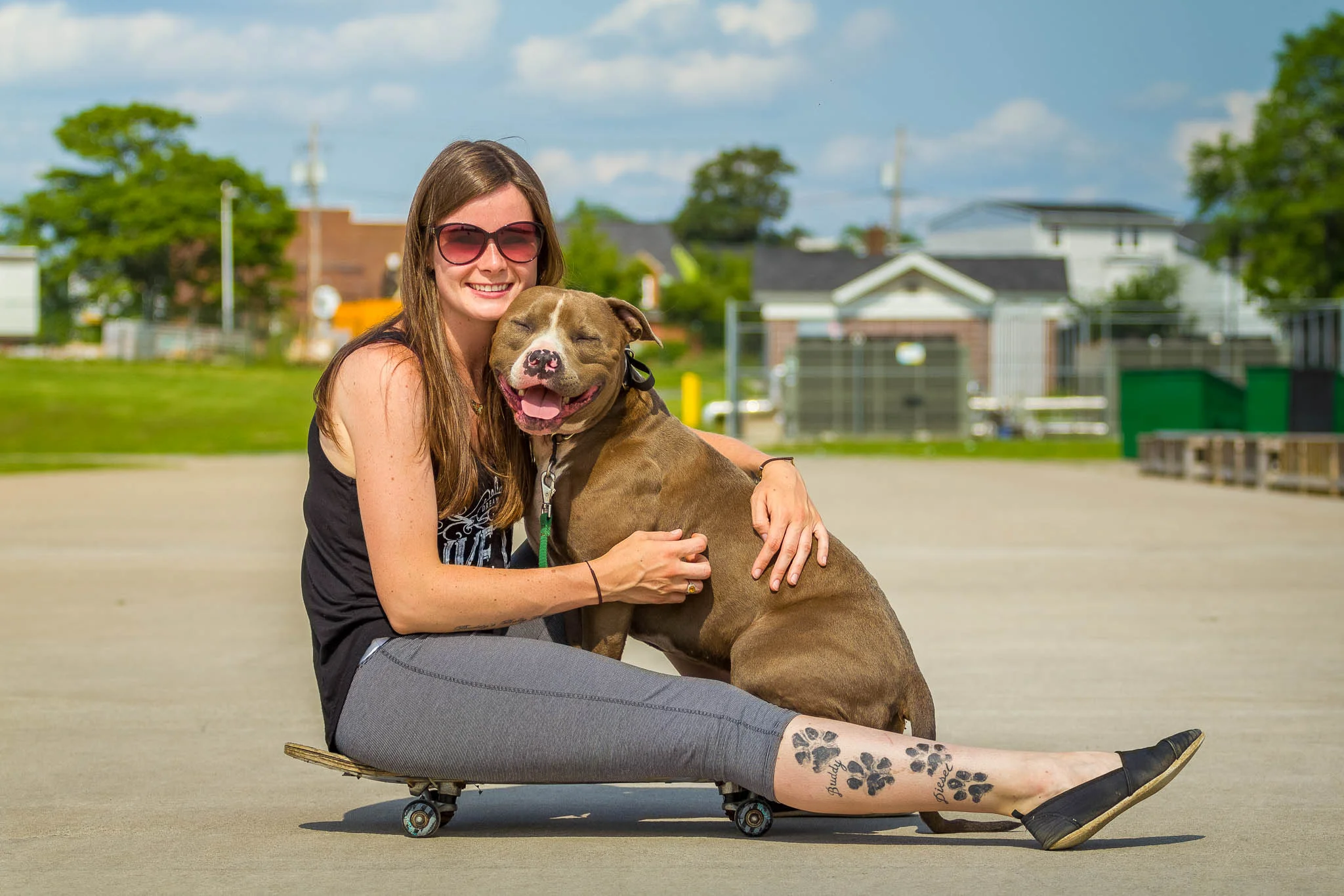 Camellia and Blitz on the Emera Oval in Halifax