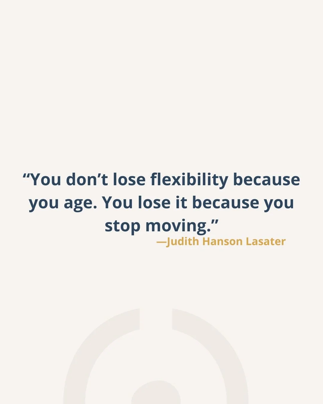 &quot;You don&rsquo;t lose flexibility because you age. You lose flexibility because you stop moving.&quot; - JHL⁠
⁠
Stay curious about how your body moves. ⁠
⁠
Explore our Collection on Strength and Graceful Aging to keep your joints, spine and spir