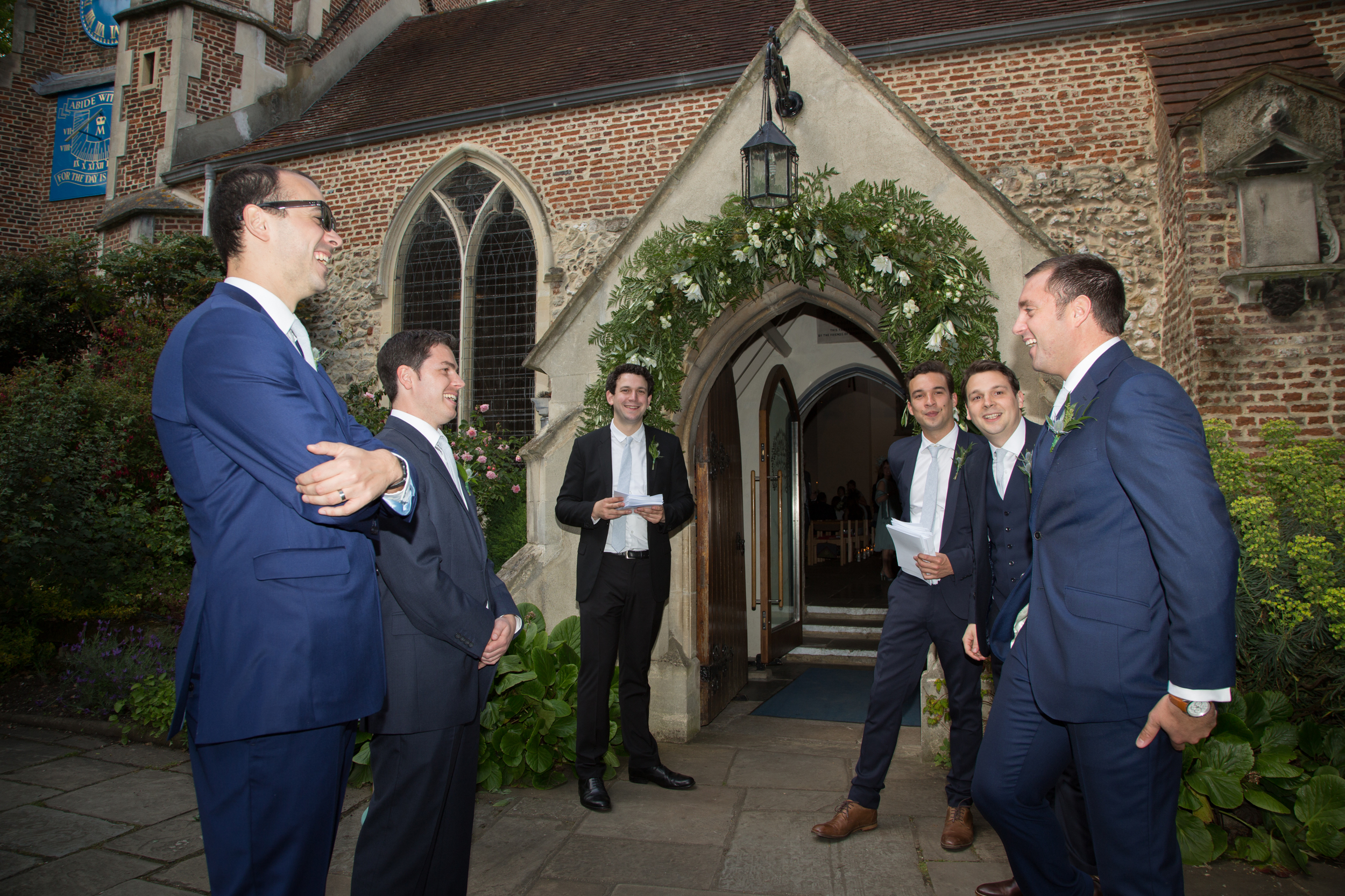 groomsmen-st-mary's-church-barnes-london-uk-destination-wedding-photography-Adam-Rowley