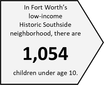 The Historic Southside neighborhood is bounded by I-35 to the west, Riverside Drive to the east, Vickery Street to the north, and Rosedale Street to the south. (Data Source: 2010 Census). Fortress also serves children and families who reside in the Butler Place housing projects just north of I-30.