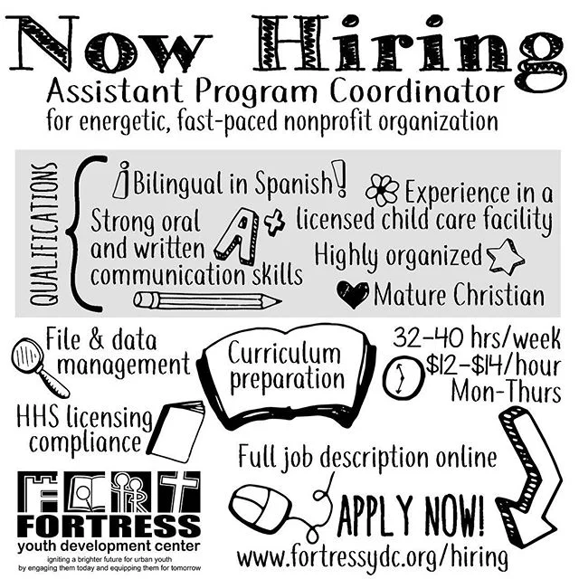 Have you always wanted to work for Fort Worth’s best nonprofit? 😉 Now is your chance! We are accepting applications for our Assistant Program Coordinator position. Visit www.fortressydc.org/hiring for the full job description and application. .
.
.
.
.
.
#hiring #fortworthjobs #hiringfortworth #hiringftworth #jobsinfortworth #jobsinftworth #dfwjobs #dfwhiring #hiringindfw #jobsindfw #nonprofitjobs