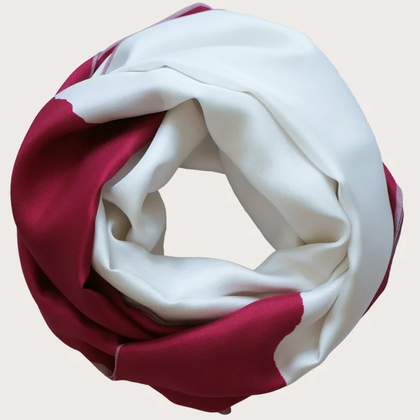 Large Panda Red (rolled) - AW15 Animal Long Scarves - Cleo Ferin Mercury.jpg
