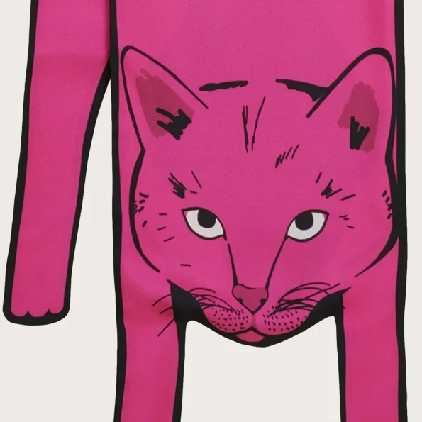 Cat in Neon Pink detail - designer silk scarf.jpg