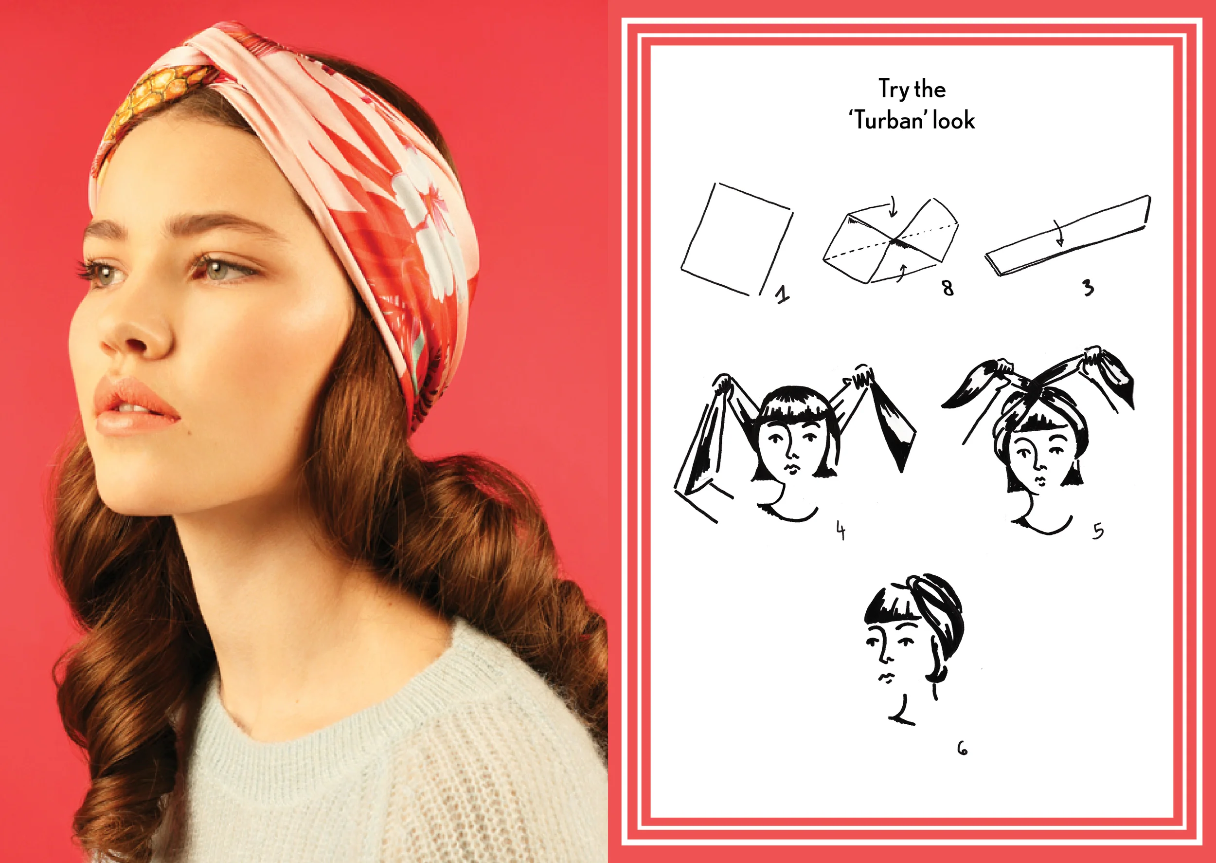 How to tie the turban knot - designer silk scarf