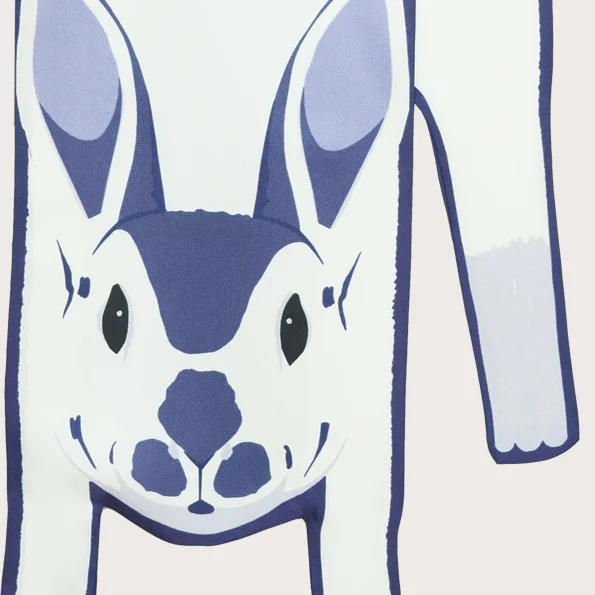 White Rabbit Silk Scarf (close up)- AW16 Animal Long Scarves - Cleo Ferin Mercury.jpg