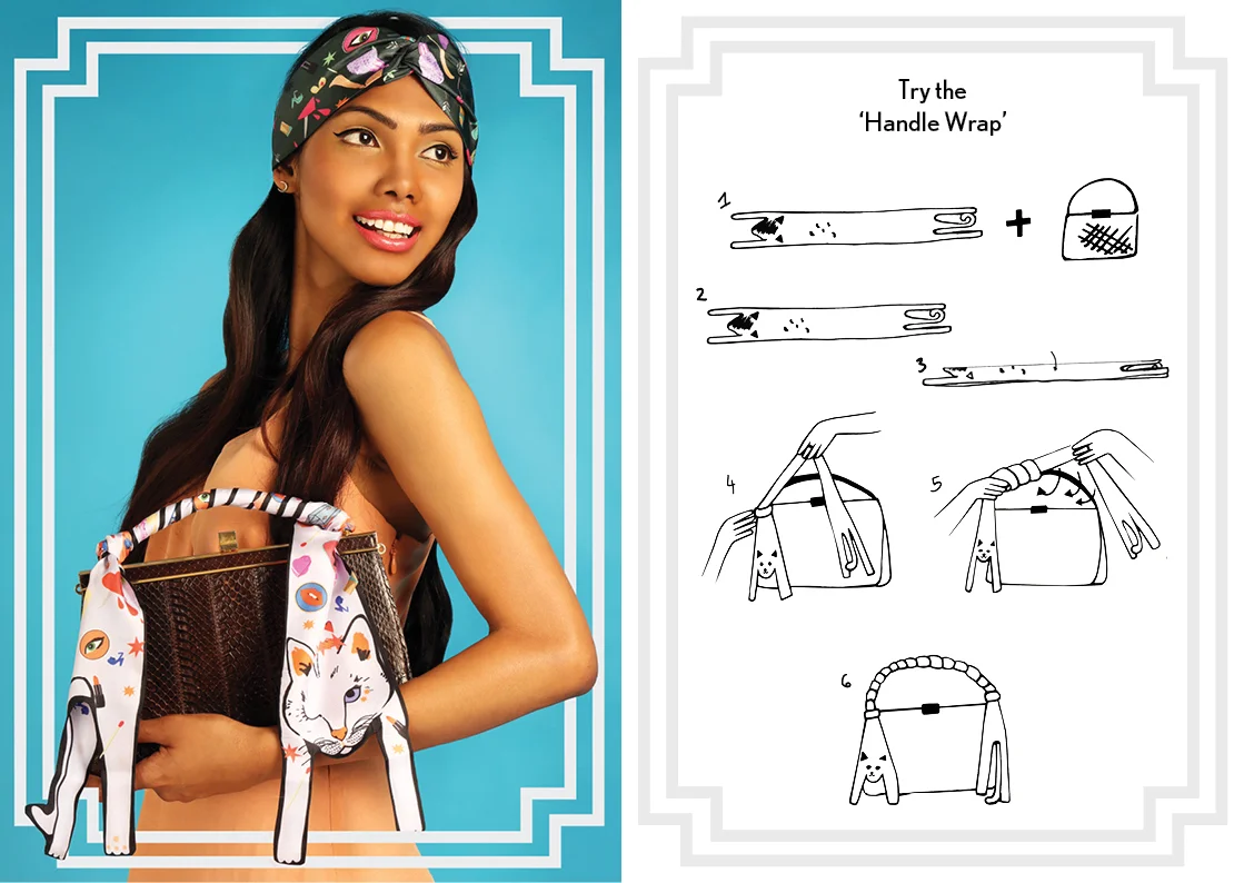 Handle Wrap - how to knot a silk scarf - Mini Cat Silk Twilly Scarf.jpg