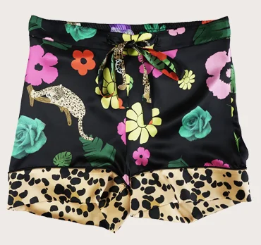 jungle & leopard print black luxury silk shorts.jpg