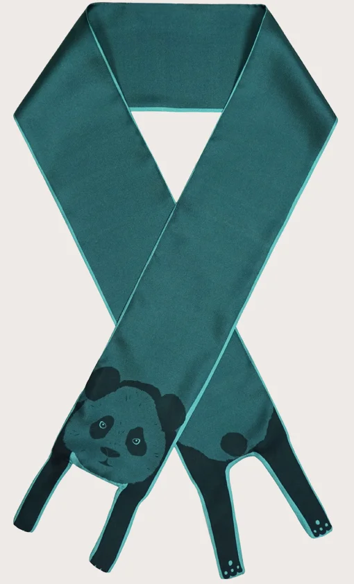 mini cello panda twilly silk scarf Cleo Ferin Mercury animal print.jpg