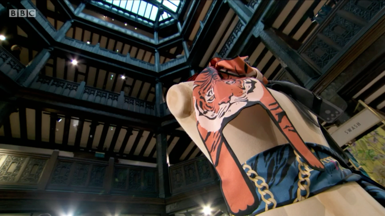 The Apprentice 2016 - Cleo Ferin Mercury - Designer Silk Animal Scarves - Liberty London Scarf Hall - 動物圍巾.png