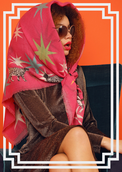 Cleo Ferin Mercury AW18 Cats and Sparks Wool Scarf Headscarf.jpg