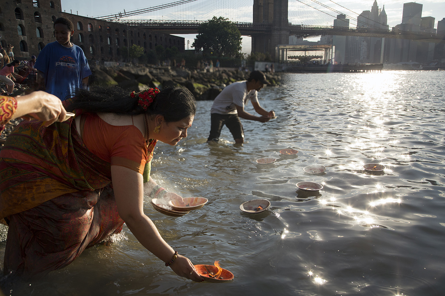  Aarti Hindu Lamp Ceremony, Pebble Beach Brooklyn, 8.1.15 