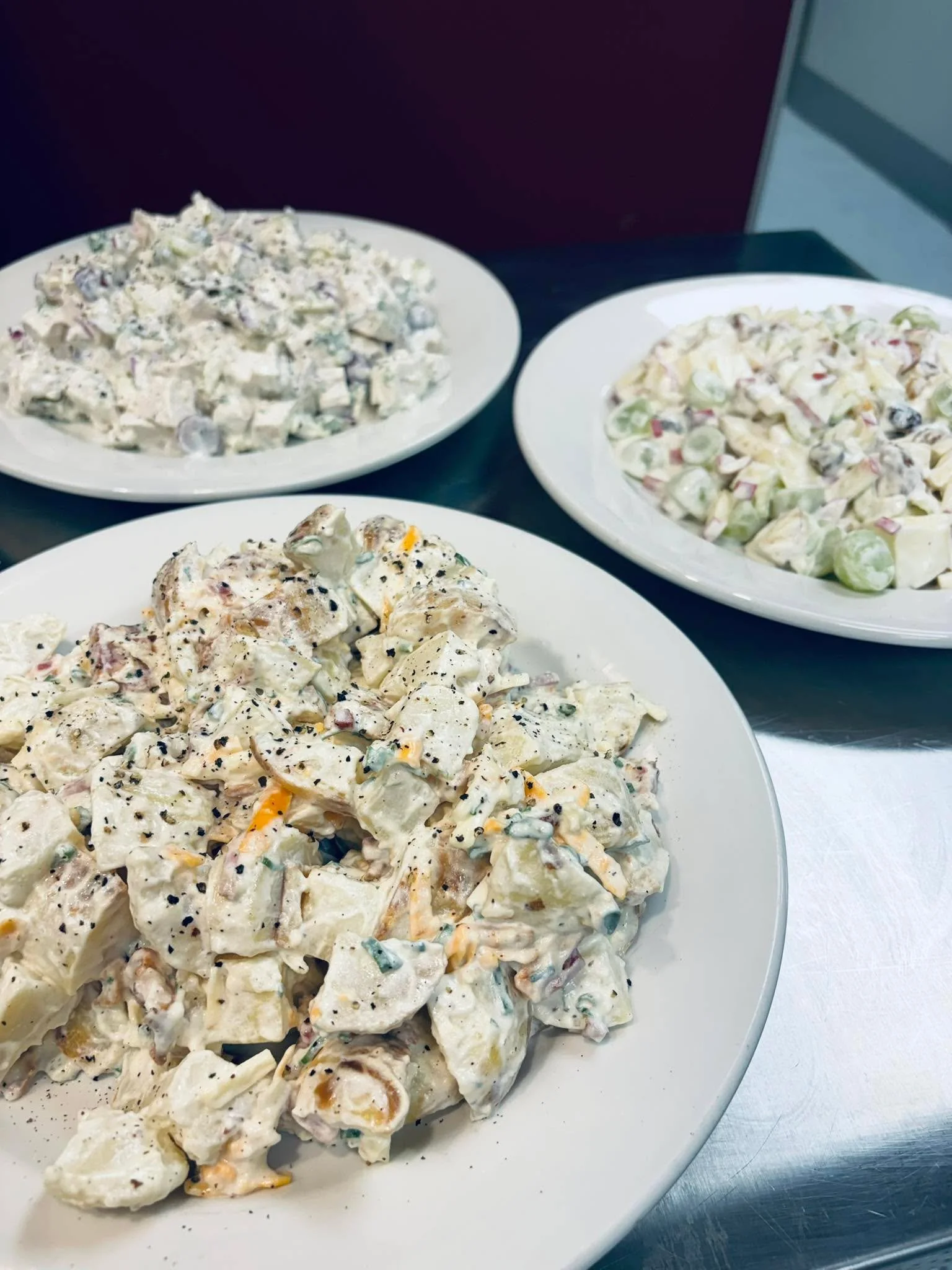 Cold salads day 2
Waldorf, chicken  and potato salad