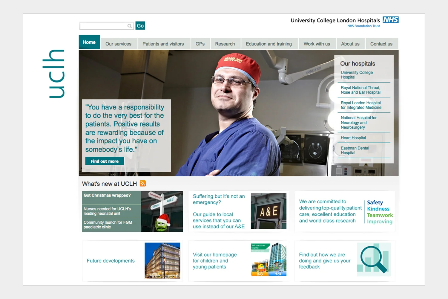London teaching hospital website