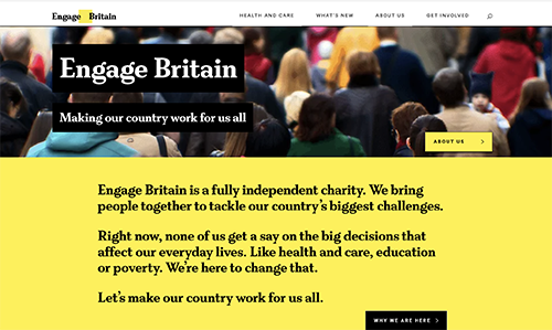 Engage Britain brand identity and website