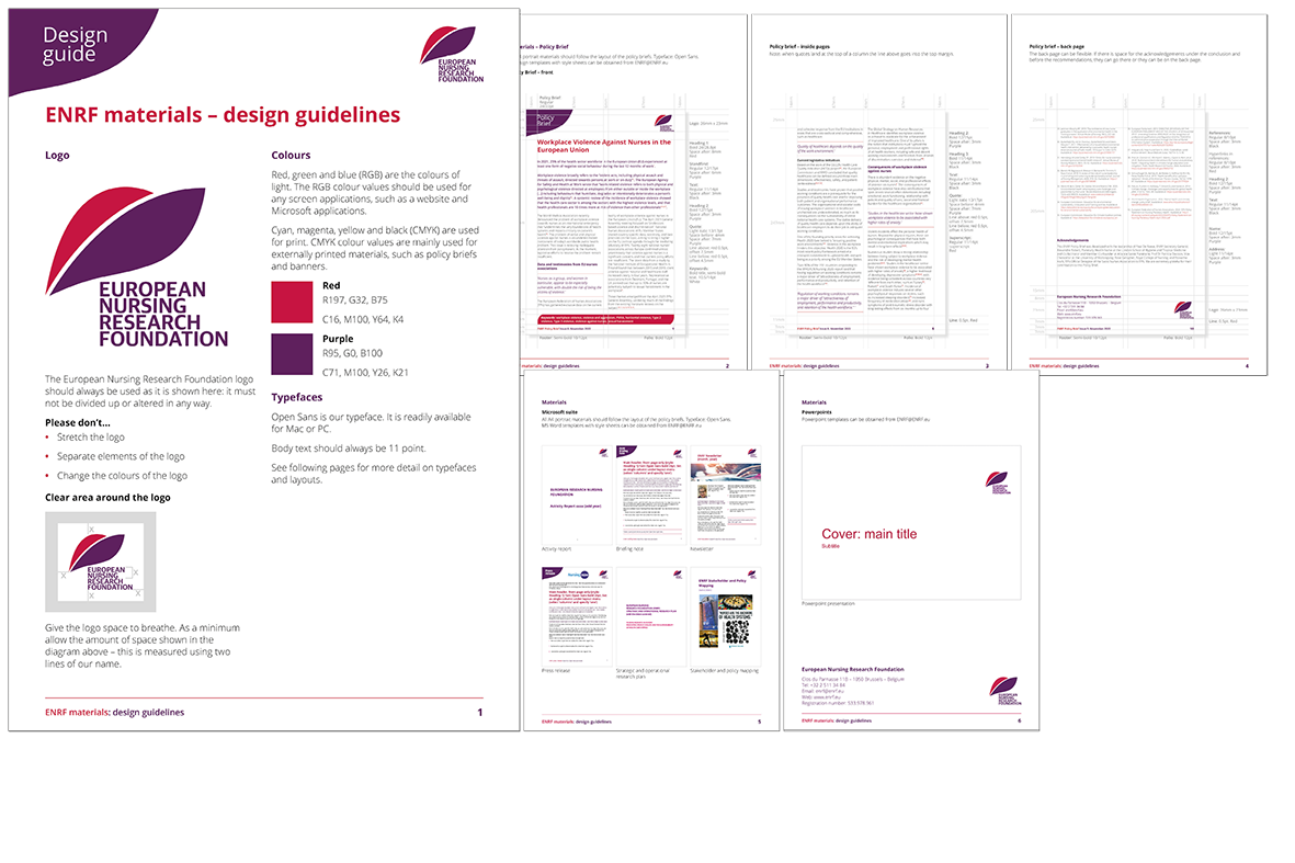 Sample pages from ENRF guidelines