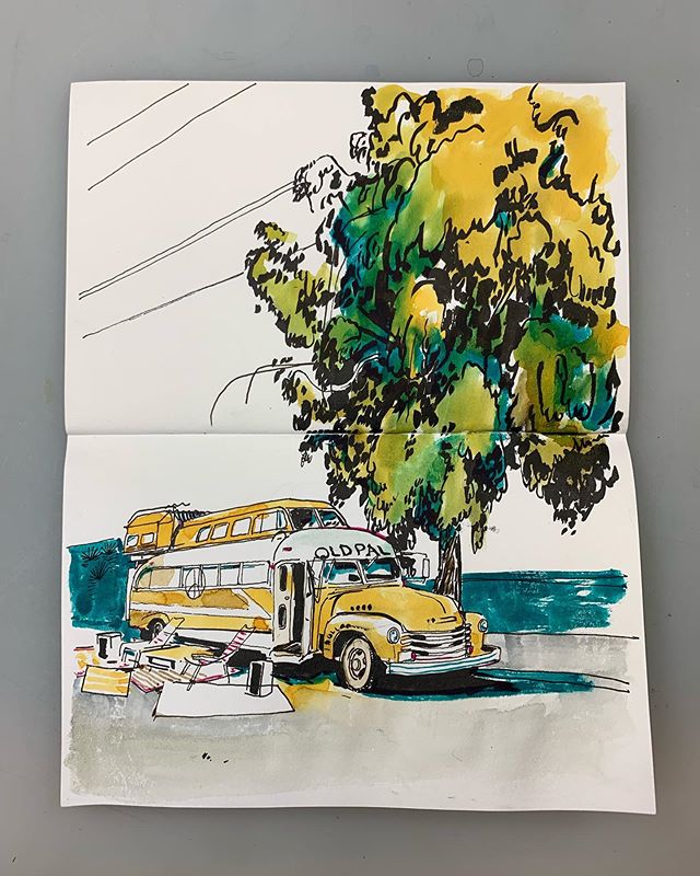 Drawings from yesterday. Sun, wind, rain like fog, and a funky gathering. #inktober2019 #inktober #youaskedformorecardrawings