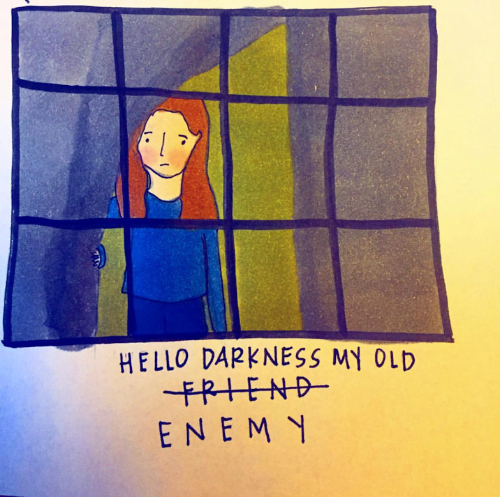 Drawing by Abby Clark - @fourlittlebeans on Instagram