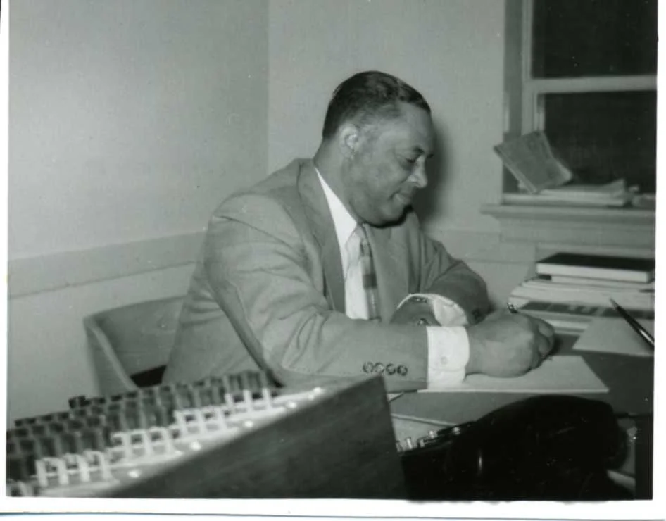 1956 'Seay working at his desk'.jpg