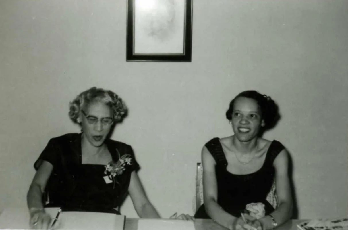 Elizabeth Jordan(English Dept Chair and Theatre Dept) and Carolyn Brown (DHS Secretary).jpg