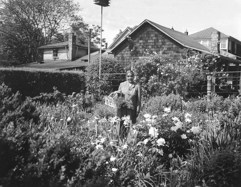 Anne in her garden 