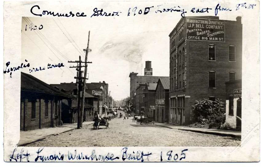 Commerce Street in Lynchburg, circa 1900. From the Lynchburg Museum System