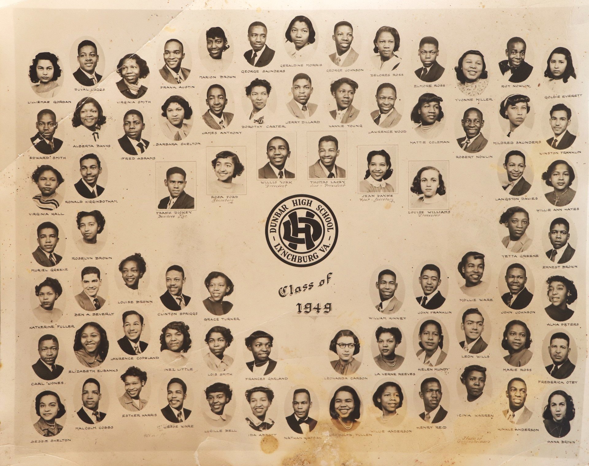Class Portraits from Dunbar High School, 1949