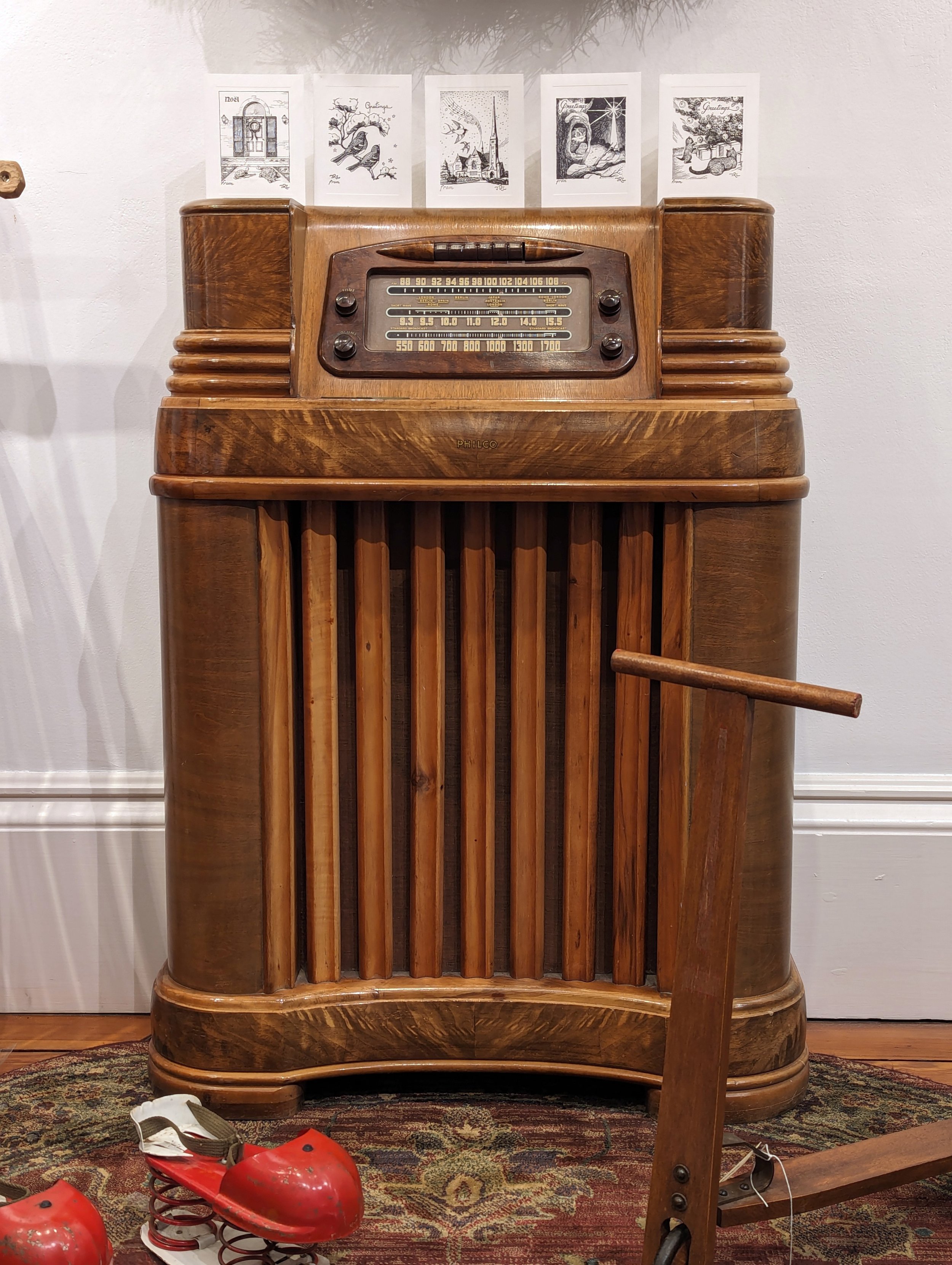Philco Model 46-480 Console Radio, 1946, On loan by Estates and Consignments