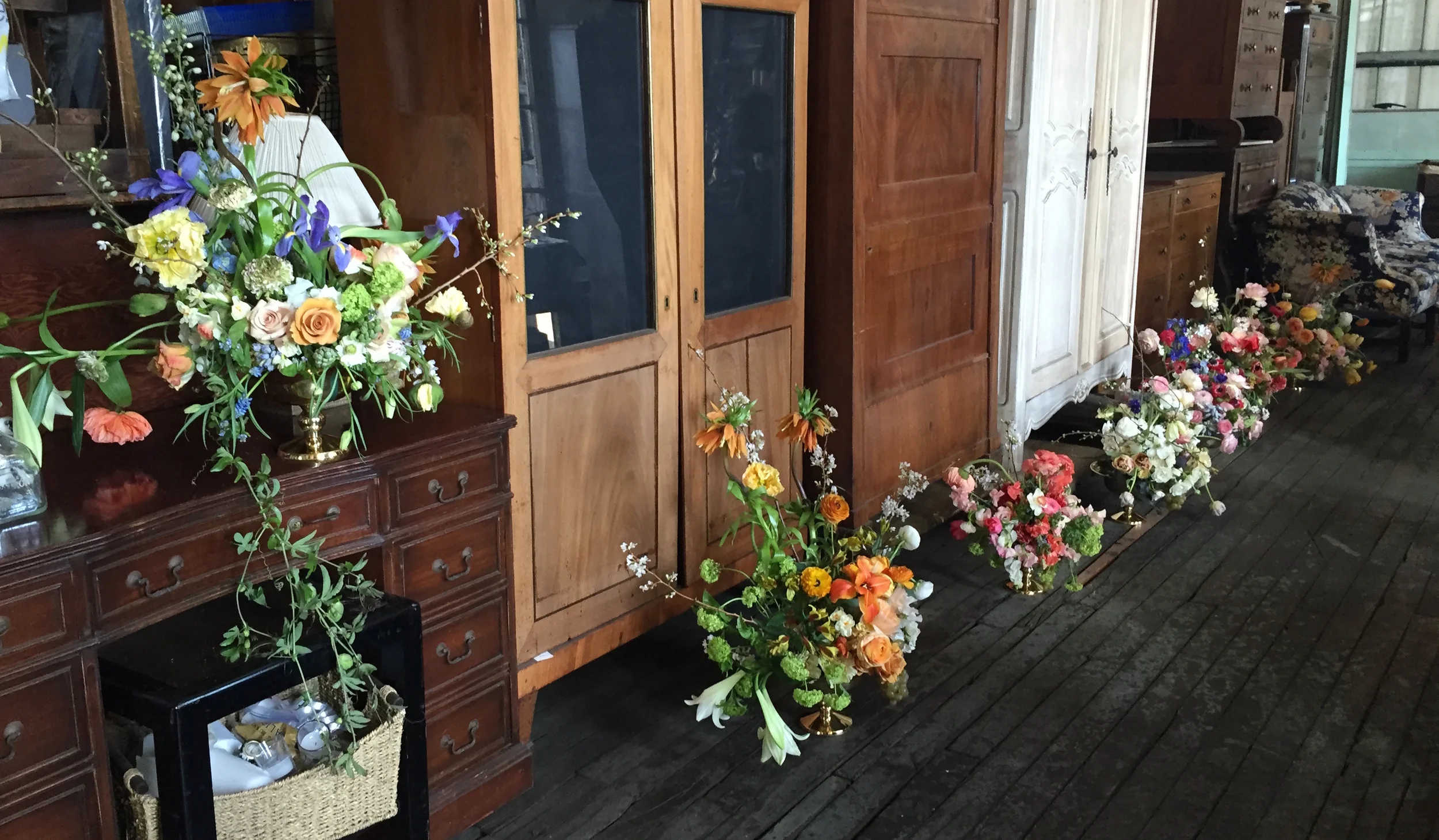 the photography line at the Little Flower School's Dutch Masters class