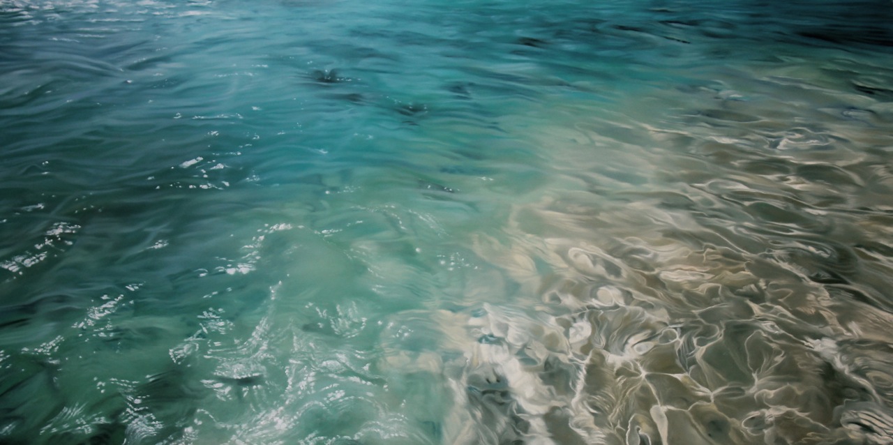 MALDIVES NO.3, 30 X 60 INCHES, SOFT PASTEL ON PAPER, 2013