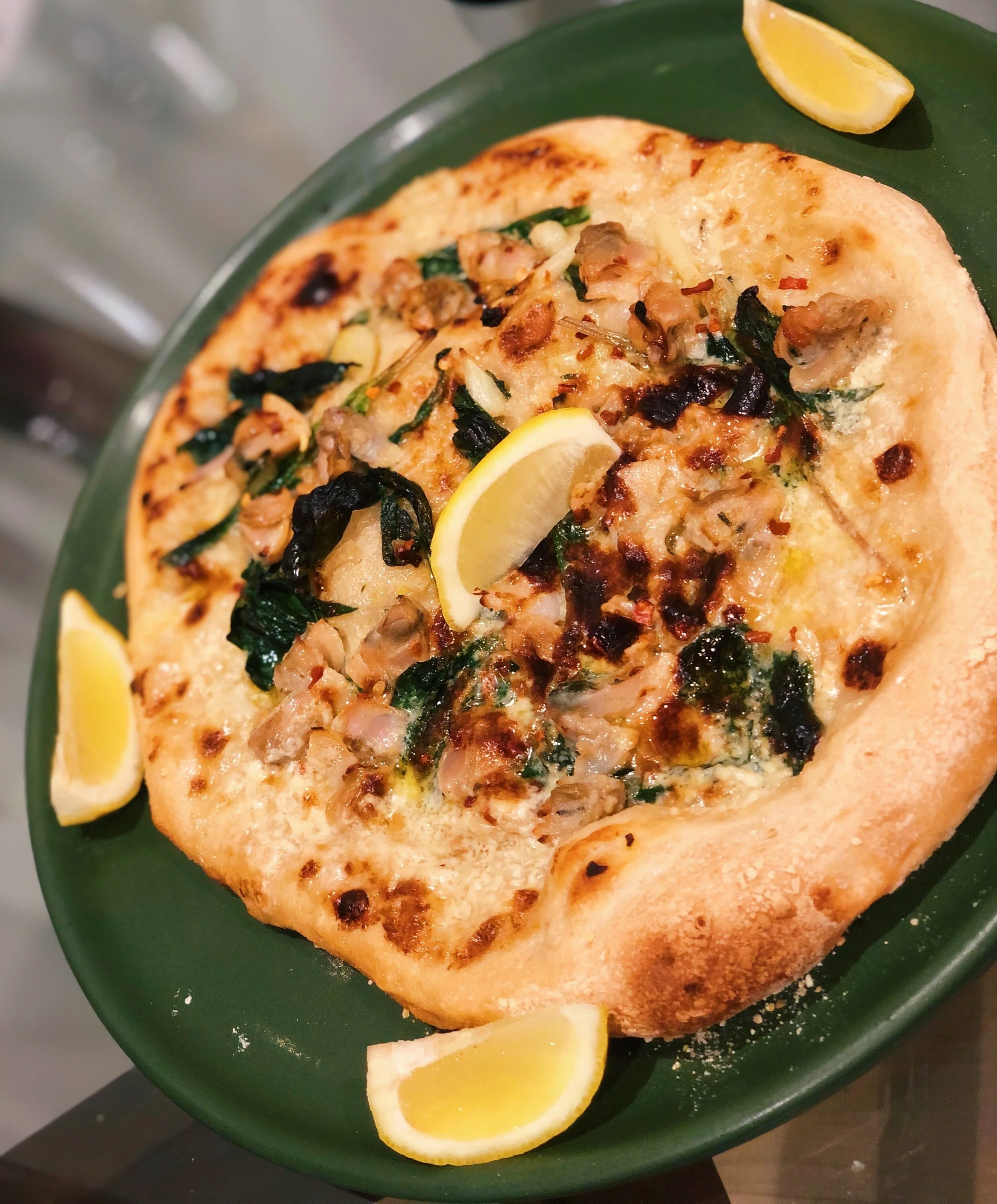 Pizza with Clam and Ramps