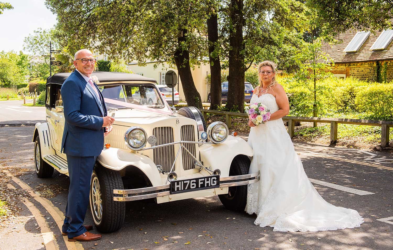 Sussex Bride and Wedding Car