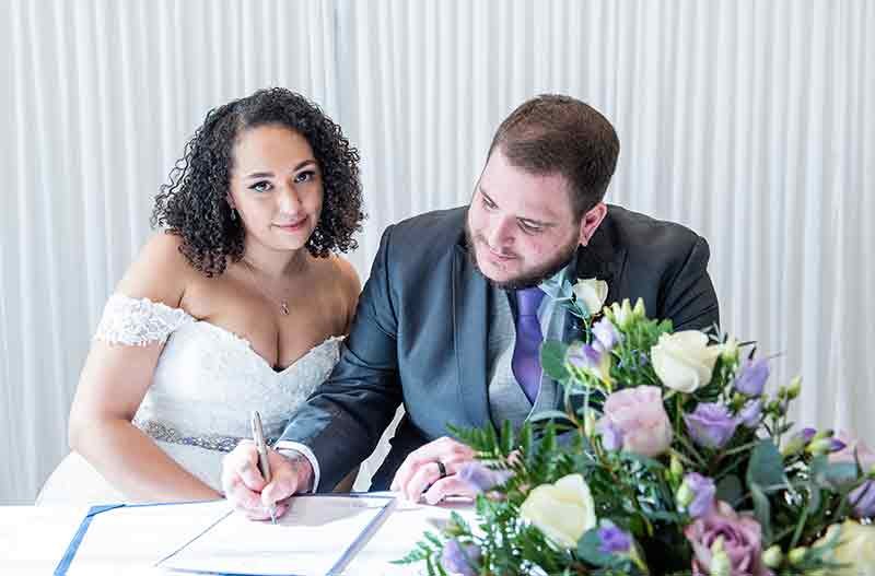 Signing of the Wedding Book