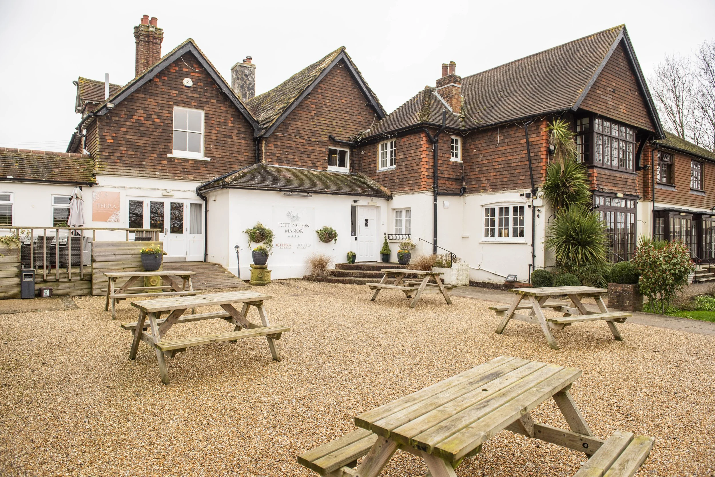 Exterior of Tollington Manor Wedding Venue