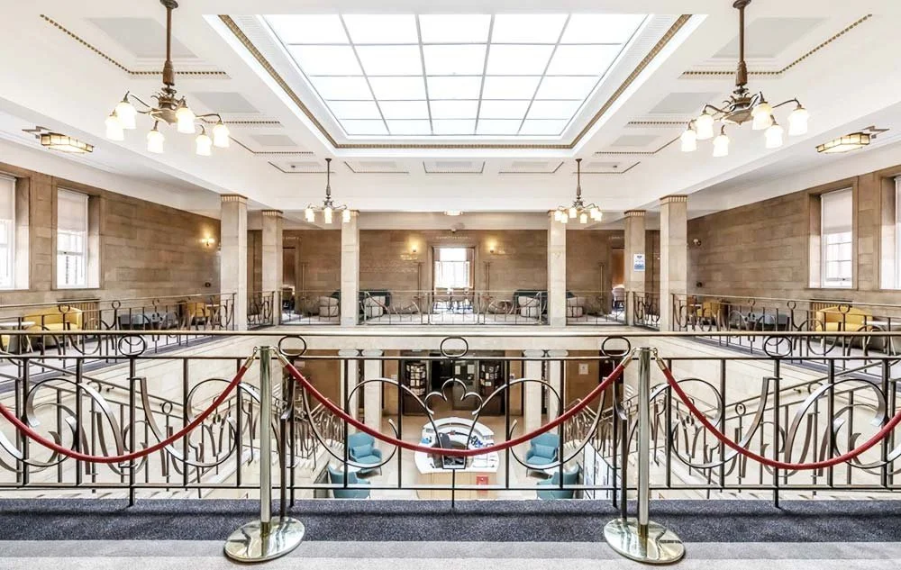Interior details of Worthing Town Hall.