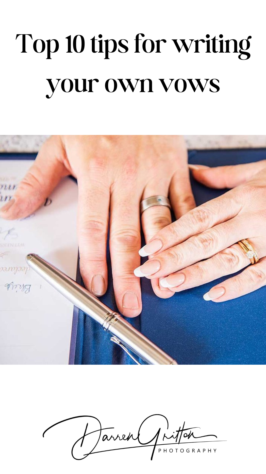 Top 10 Tips for Writing your Own Vows Sussex Photographer