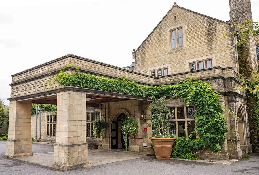 Beautiful front exterior of South Lodge, Horsham capturing its architecture and welcoming entrance.