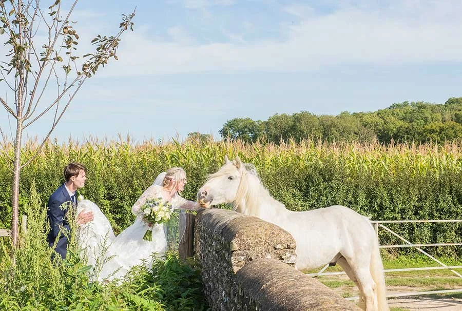 Worthing wedding photographer wedding venue selden barns bride and groom