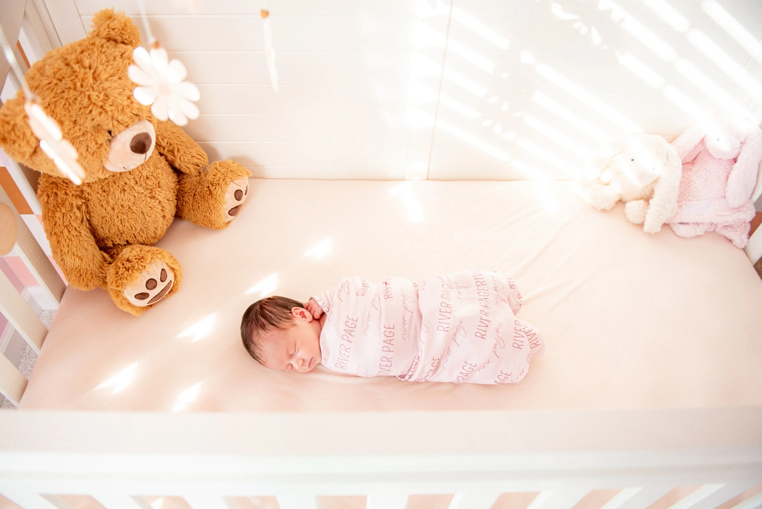 In-Home Newborn Photography in North Carolina | Lifestyle Baby Girl Session with Family