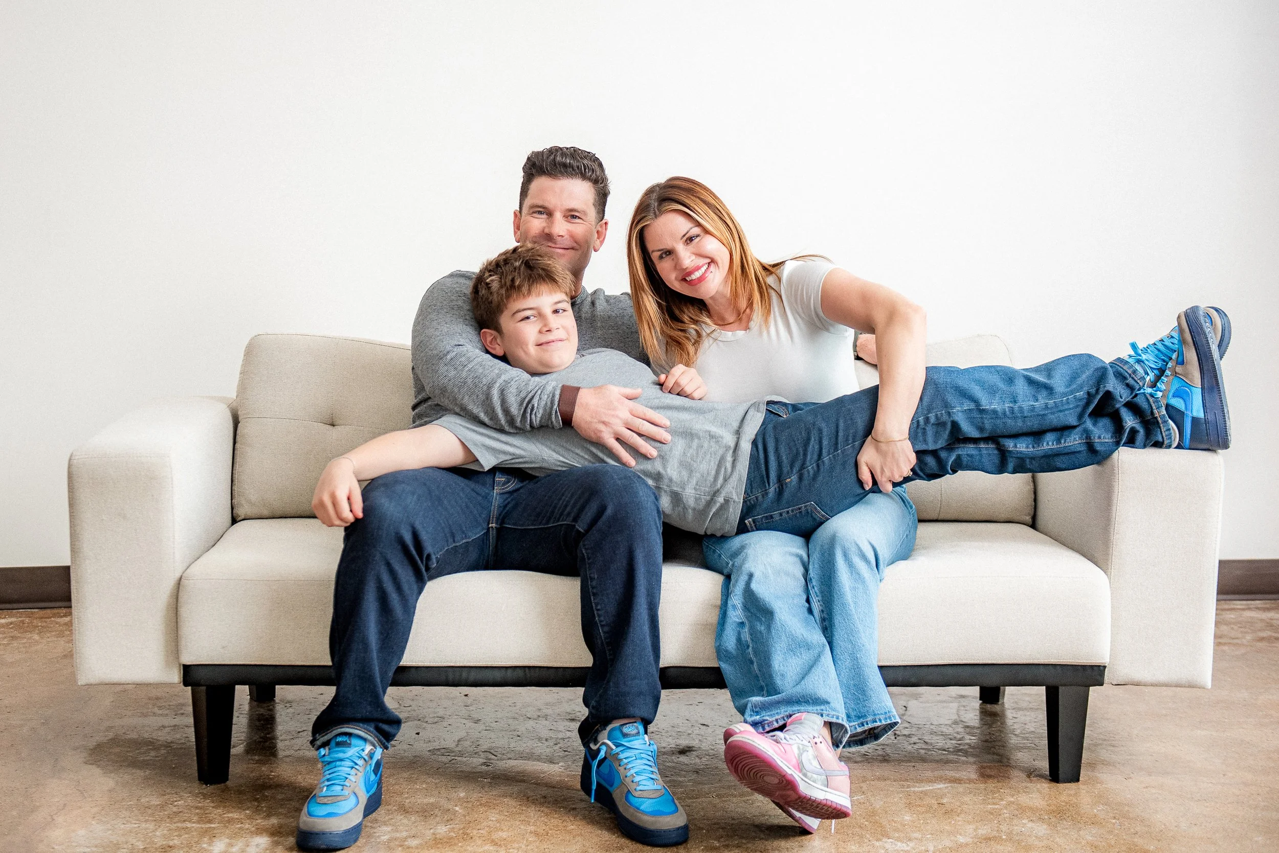 Minimal Studio Family Session in Gibsonville NC | Letting Personality Lead