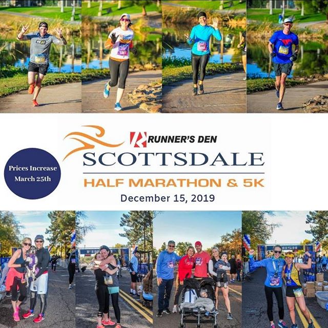 Beautiful weather. Flat course. Tons of post-race fun! Don&rsquo;t miss out on the lowest prices for the #Scottsdalehalf and the #Scottsdale5k. Prices increase on March 25th. #instarunners #runnersofinstagram #scottsdale #halfmarathon